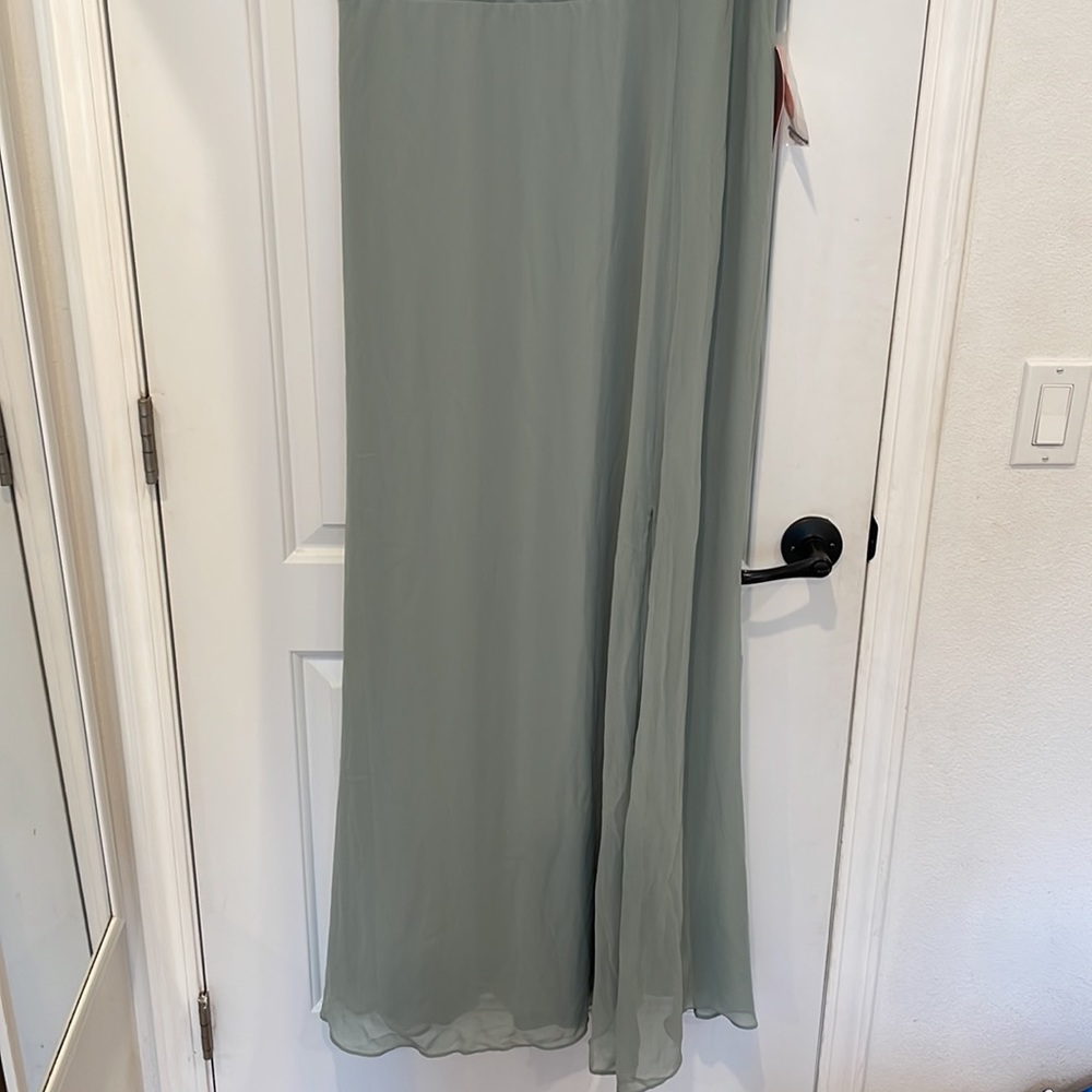 NWT Birdy Grey Devin Convertible Chiffon Dress Sage Plus Sz 1X - Picture 8 of 15